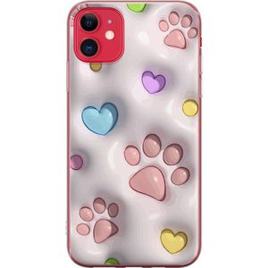 Apple iPhone 11 Läpinäkyvä Puhelinkotelo Fluffiga Tassar