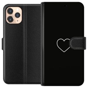 Apple iPhone 11 Pro Musta Lompakkokotelo Hjärta