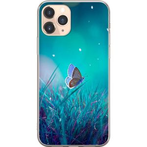 Apple iPhone 11 Pro Gjennomsiktig Telefondeksel Blå fjäril