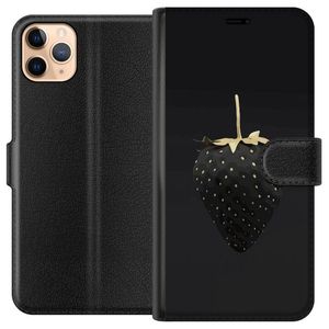 Apple iPhone 11 Pro Max Musta Lompakkokotelo Exklusiv Jordgubbe