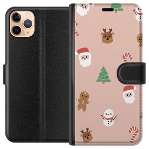 Apple iPhone 11 Pro Max Svart Plånboksfodral Klassisk Julfest