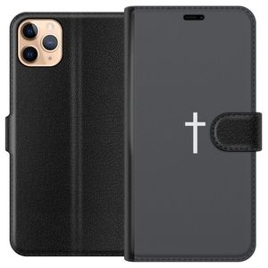 Apple iPhone 11 Pro Max Svart Plånboksfodral Kors