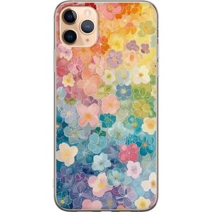 Apple iPhone 11 Pro Max Läpinäkyvä Puhelinkotelo Miniatyrblommor