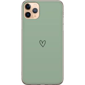 Apple iPhone 11 Pro Max Läpinäkyvä Puhelinkotelo Hjärta