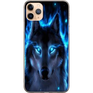 Apple iPhone 11 Pro Max Läpinäkyvä Puhelinkotelo Blå Varg