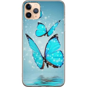 Apple iPhone 11 Pro Max Transparent Mobilskal Magiska Fjärilar