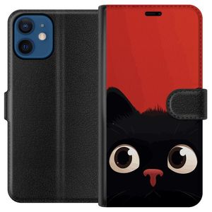 Apple iPhone 12  Musta Lompakkokotelo Busig Katt
