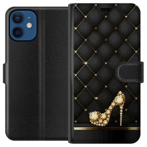 Apple iPhone 12  Sort Tegnebogsetui Lyxig Sko