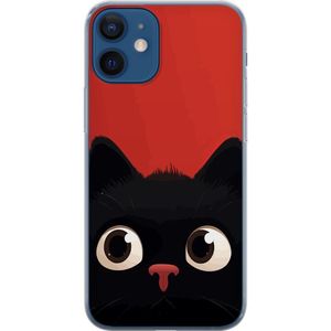 Apple iPhone 12  Gennemsigtigt Telefoncover Busig Katt