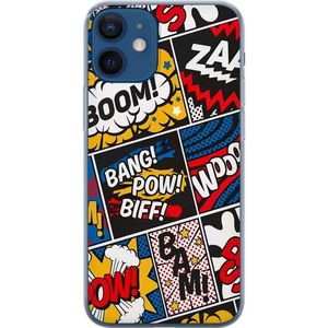 Apple iPhone 12  Transparent Mobilskal Tecknat Boom!