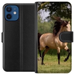 Apple iPhone 12 mini Musta Lompakkokotelo Häst