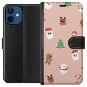 Apple iPhone 12 mini Svart Plånboksfodral Klassisk Julfest