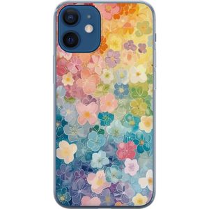 Apple iPhone 12 mini Gennemsigtigt Telefoncover Miniatyrblommor