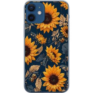 Apple iPhone 12 mini Läpinäkyvä Puhelinkotelo Solrosor