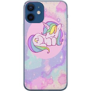 Apple iPhone 12 mini Läpinäkyvä Puhelinkotelo Sovande Enhörning