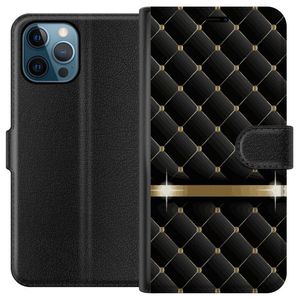 Apple iPhone 12 Pro Sort Lommebokdeksel Lyxigt