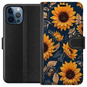 Apple iPhone 12 Pro Sort Lommebokdeksel Solrosor