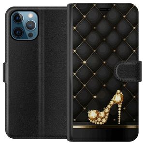 Apple iPhone 12 Pro Sort Lommebokdeksel Lyxig Sko