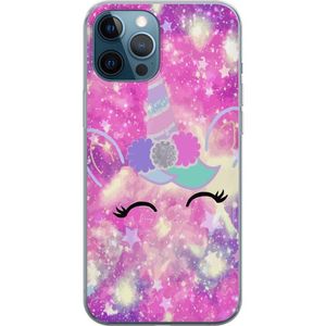 Apple iPhone 12 Pro Gjennomsiktig Telefondeksel Glad Enhörning