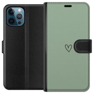 Apple iPhone 12 Pro Max Musta Lompakkokotelo Hjärta