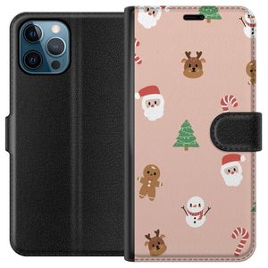 Apple iPhone 12 Pro Max Svart Plånboksfodral Klassisk Julfest