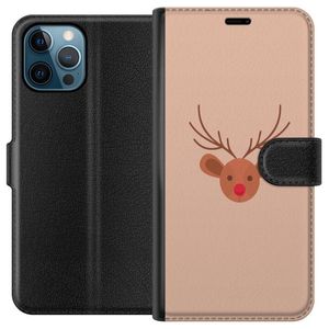 Apple iPhone 12 Pro Max Svart Plånboksfodral Ren Julkänsla