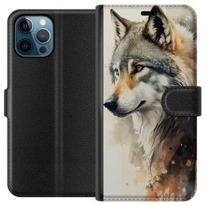 Apple iPhone 12 Pro Max Musta Lompakkokotelo Varg