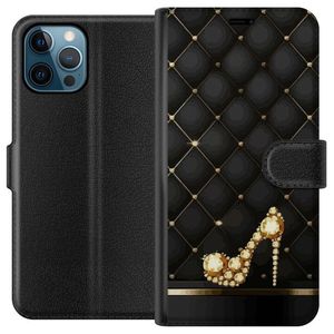 Apple iPhone 12 Pro Max Musta Lompakkokotelo Lyxig Sko