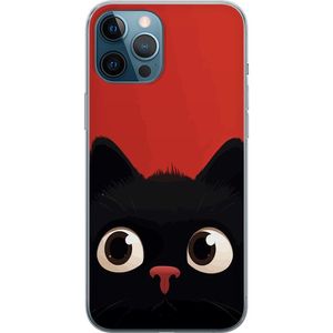 Apple iPhone 12 Pro Max Läpinäkyvä Puhelinkotelo Busig Katt