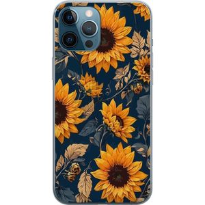 Apple iPhone 12 Pro Max Läpinäkyvä Puhelinkotelo Solrosor