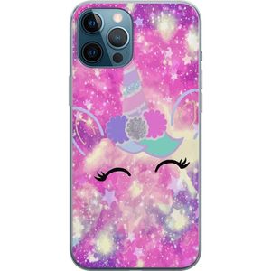 Apple iPhone 12 Pro Max Transparent Mobilskal Glad Enhörning