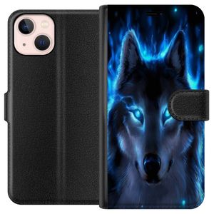 Apple iPhone 13 Musta Lompakkokotelo Blå Varg