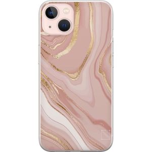 Apple iPhone 13 Gjennomsiktig Telefondeksel Ljusrosa marmor