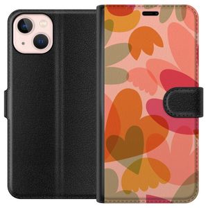 Apple iPhone 13 mini Sort Lommebokdeksel Hjärtan