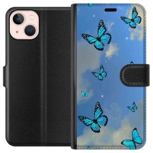 Apple iPhone 13 mini Sort Lommebokdeksel Himlen med fjärilar