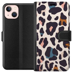 Apple iPhone 13 mini Sort Lommebokdeksel Leopardmönster