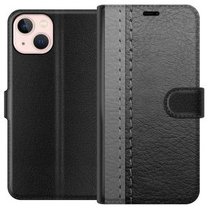 Apple iPhone 13 mini Sort Lommebokdeksel Grått Fake Läder