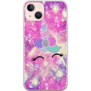 Apple iPhone 13 mini Gjennomsiktig Telefondeksel Glad Enhörning