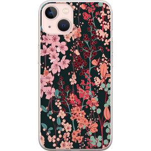 Apple iPhone 13 mini Gjennomsiktig Telefondeksel Blommor
