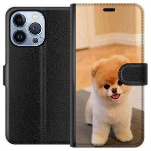 Apple iPhone 13 Pro Musta Lompakkokotelo Söt Valp