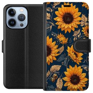 Apple iPhone 13 Pro Musta Lompakkokotelo Solrosor