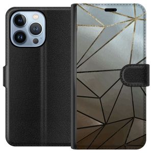 Apple iPhone 13 Pro Sort Tegnebogsetui Mönster Rosé