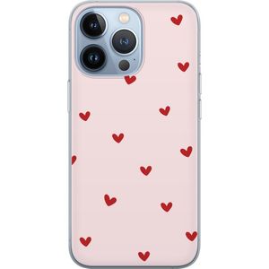 Apple iPhone 13 Pro Transparent Mobilskal Små Hjärtan