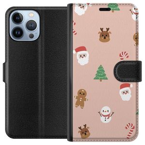 Apple iPhone 13 Pro Max Svart Plånboksfodral Klassisk Julfest