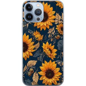 Apple iPhone 13 Pro Max Läpinäkyvä Puhelinkotelo Solrosor