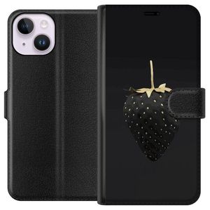 Apple iPhone 14 Sort Tegnebogsetui Exklusiv Jordgubbe