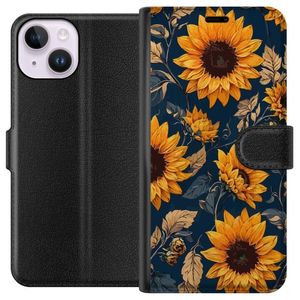 Apple iPhone 14 Sort Tegnebogsetui Solrosor