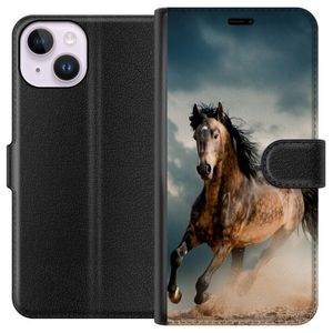 Apple iPhone 14 Sort Tegnebogsetui Springande Häst