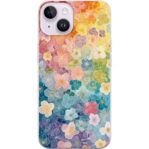 Apple iPhone 14 Läpinäkyvä Puhelinkotelo Miniatyrblommor