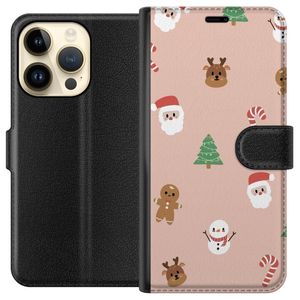 Apple iPhone 14 Pro Svart Plånboksfodral Klassisk Julfest